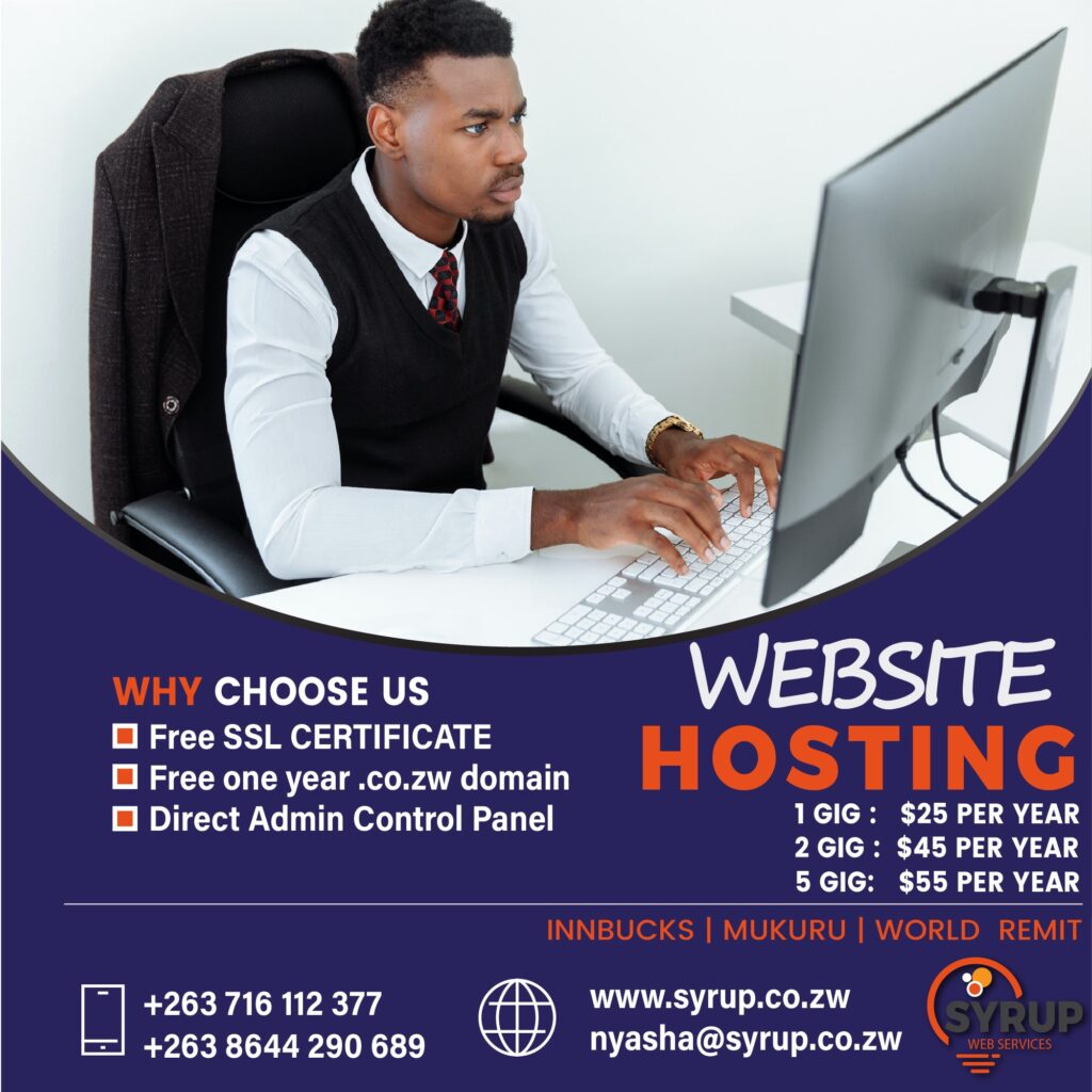 Web hosting prices in Zimbabwe